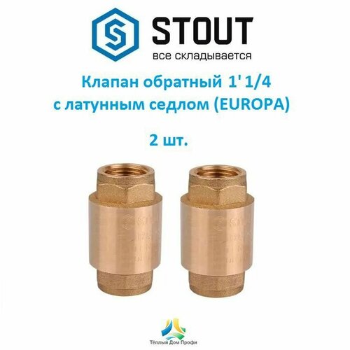 Клапан обратный 1' 1/4 с латунным седлом (EUROPA) -2 шт.