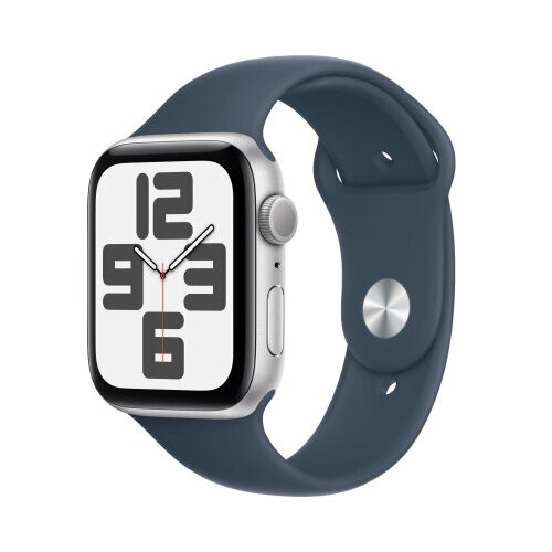 Apple Watch SE 2023 44mm Silver Aluminium Case with Storm Blue Sport Band GPS размер ML 3350000₽