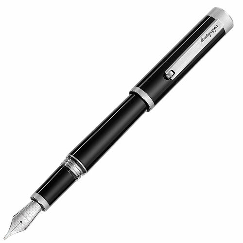 Перьевая ручка Montegrappa Zero Black Palladium IP F. Артикул ZERO-P-FP-F перьевая ручка montegrappa fortuna palladium f артикул fort p fp f