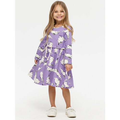 Платье Kogankids, размер 92 / 2 года, фиолетовый новое летнее модное повседневное детское платье с коротким рукавом для девочек