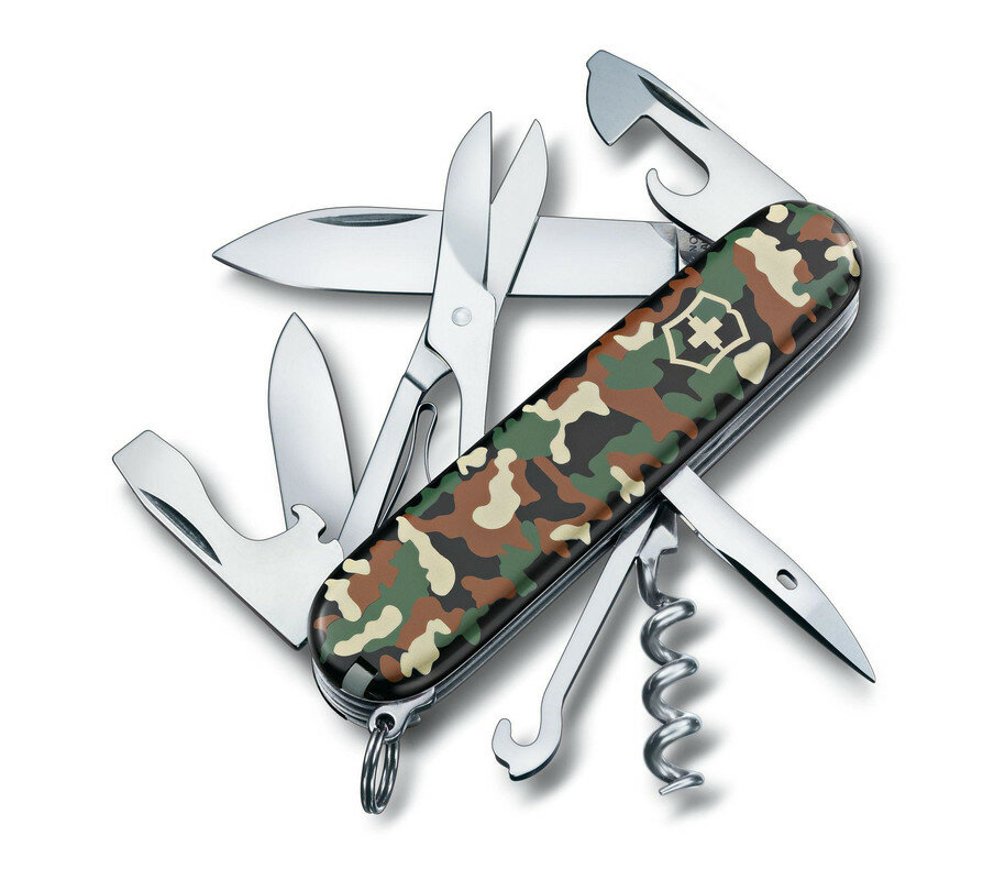 Нож перочинный Victorinox Climber (1.3703.T) 91мм 14функций красный полупрозначный карт.коробка - фото №1