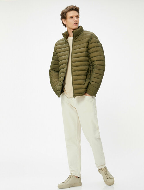 Куртка KOTON, размер XL, белый, зеленый