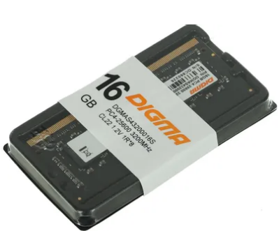 Память оперативная DDR4 16Gb SO-DIMM Digma 3200MHz (DGMAS43200MHz016D)
