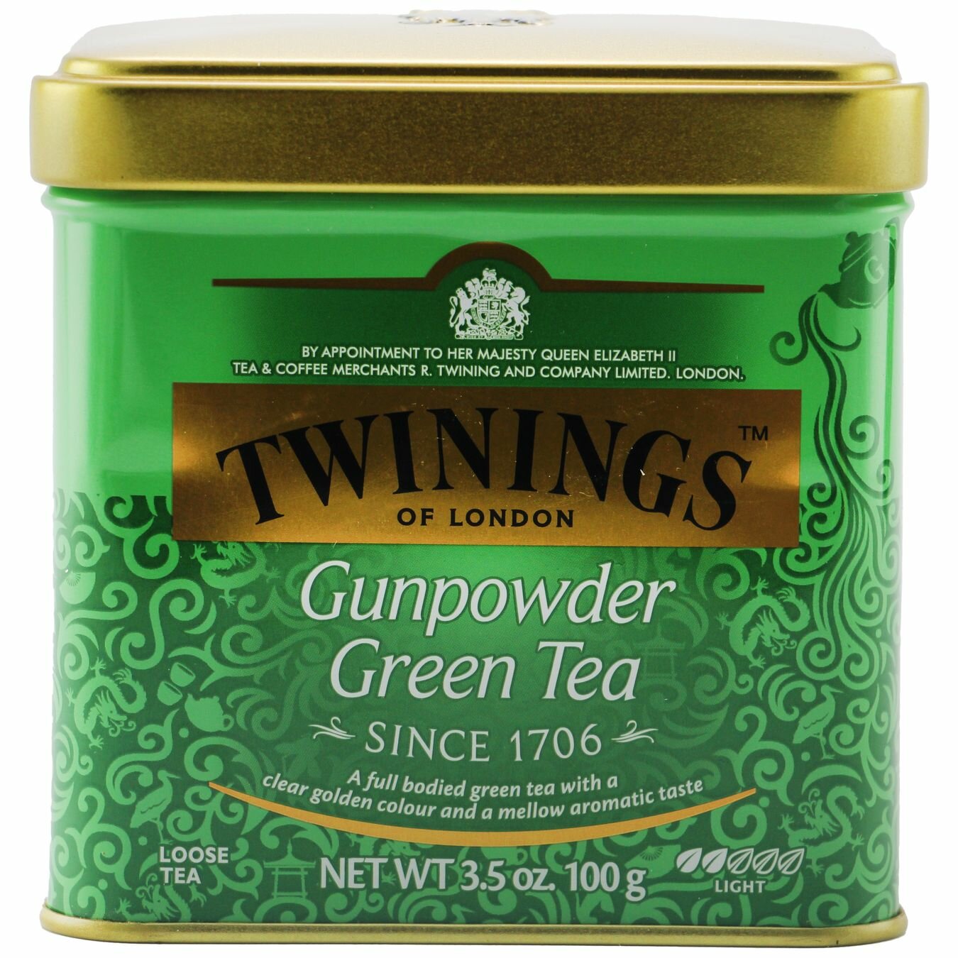 Чай зеленый Twinings Gunpowder байховый листовой жестяная банка 100 г (из Финляндии)