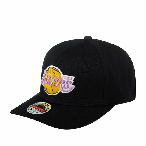 Бейсболка Mitchell & Ness, размер OneSize, черный мужская фиолетовая бейсболка los angeles lakers retro bolt deadstock snapback mitchell