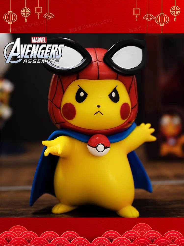 Человек Паук Пикачу POKEMON Коллекционная Аниме Фигурка 12см