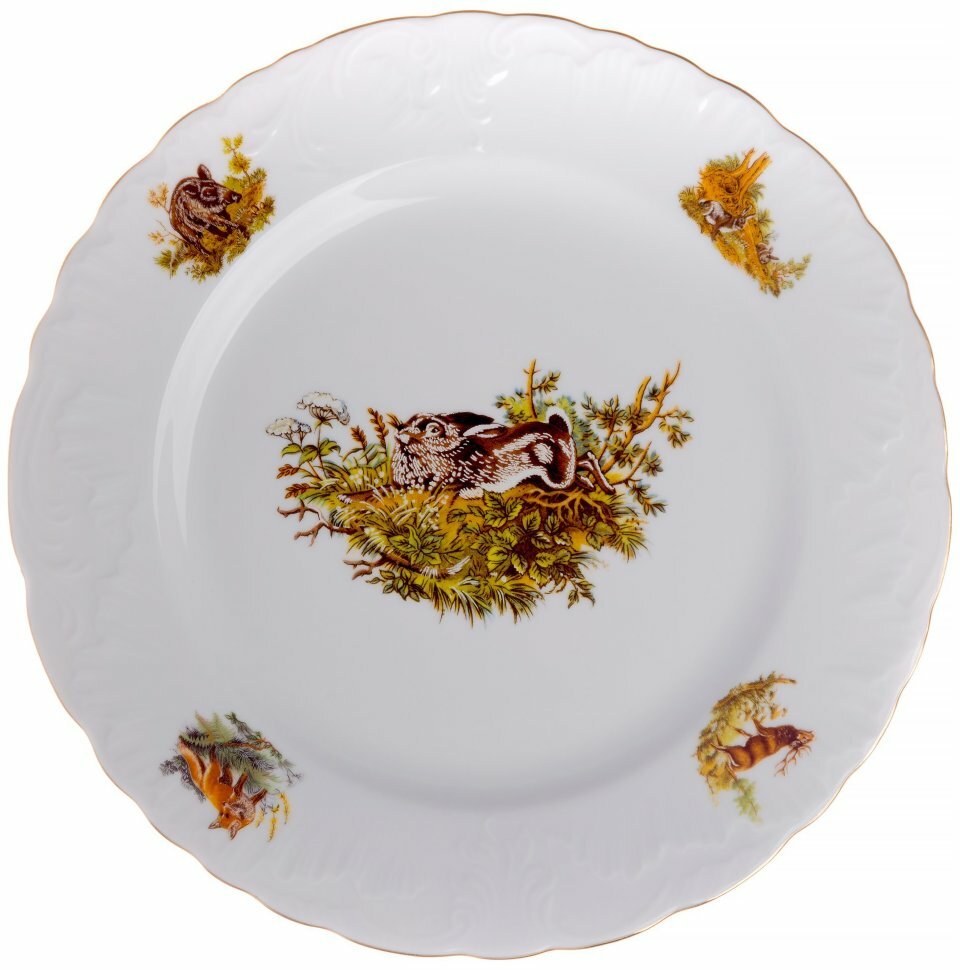 фото Тарелка 26 см 1 шт Cmielow "Рококо /Охота" / 148469