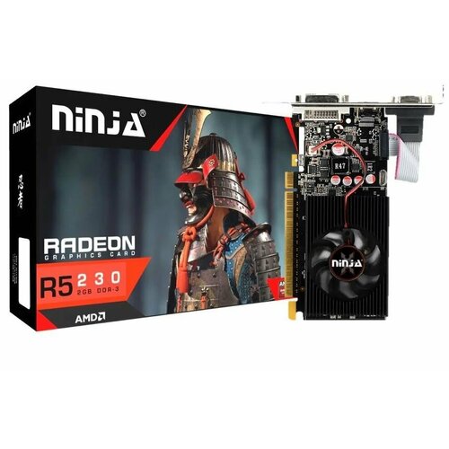 Видеокарта Ninja Sinotex R5 230 160SP 2GB DDR3 64BIT DVI HDMI CRT 3060₽