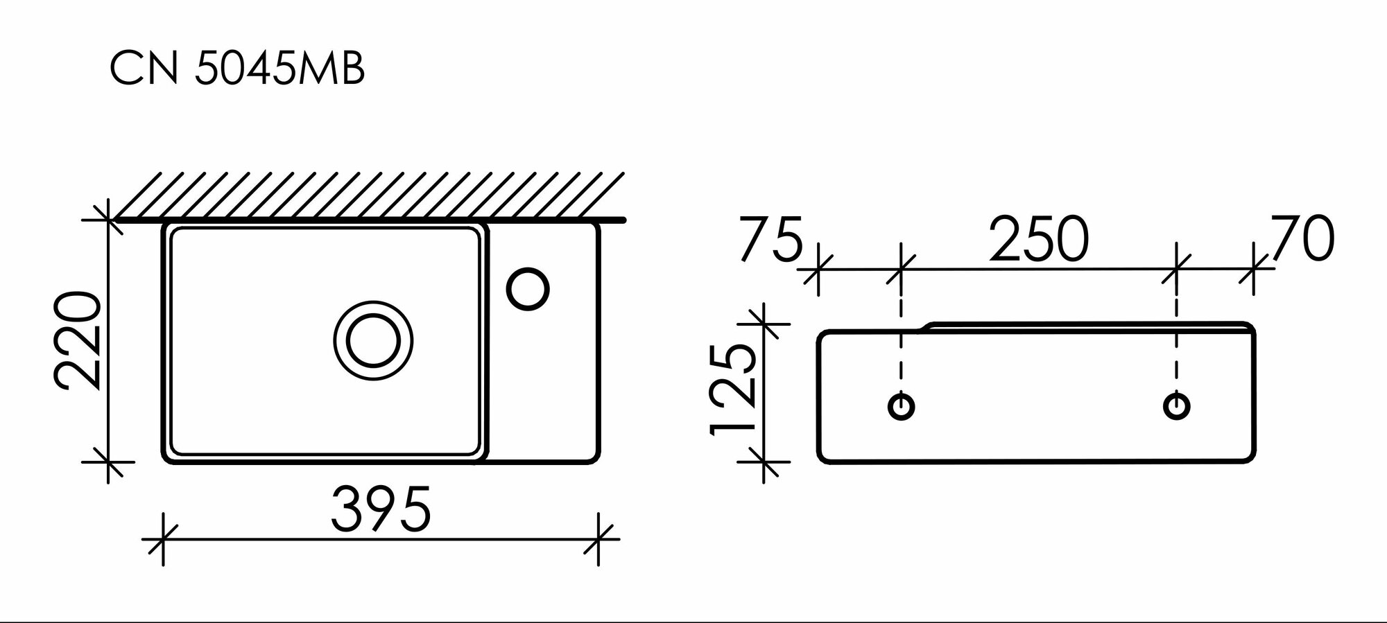 Раковина подвесная Ceramicanova Element CN5045MB 39,5 см - фотография № 6