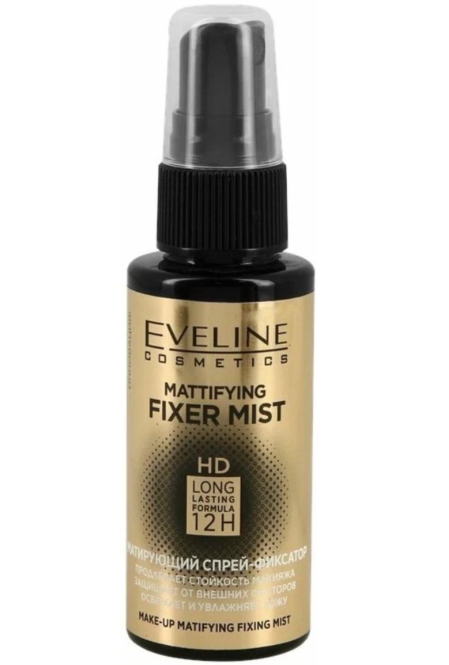 EVELINE MATTIFYING FIXER MIST HD Матирующий спрей-фиксатор для макияжа 50мл