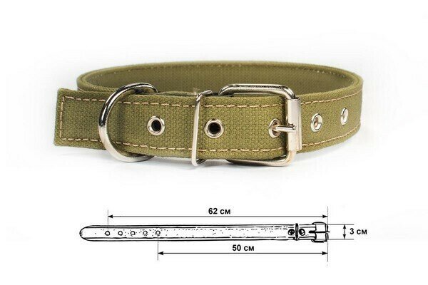 фото Ошейник Редпл брезент 30мм 2сл обхват 50-62см 019908
