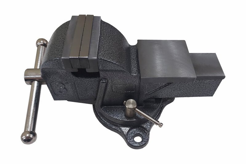 Тиски слесарные 75 мм серия PRO поворотные стальные с наковальней 5кг 