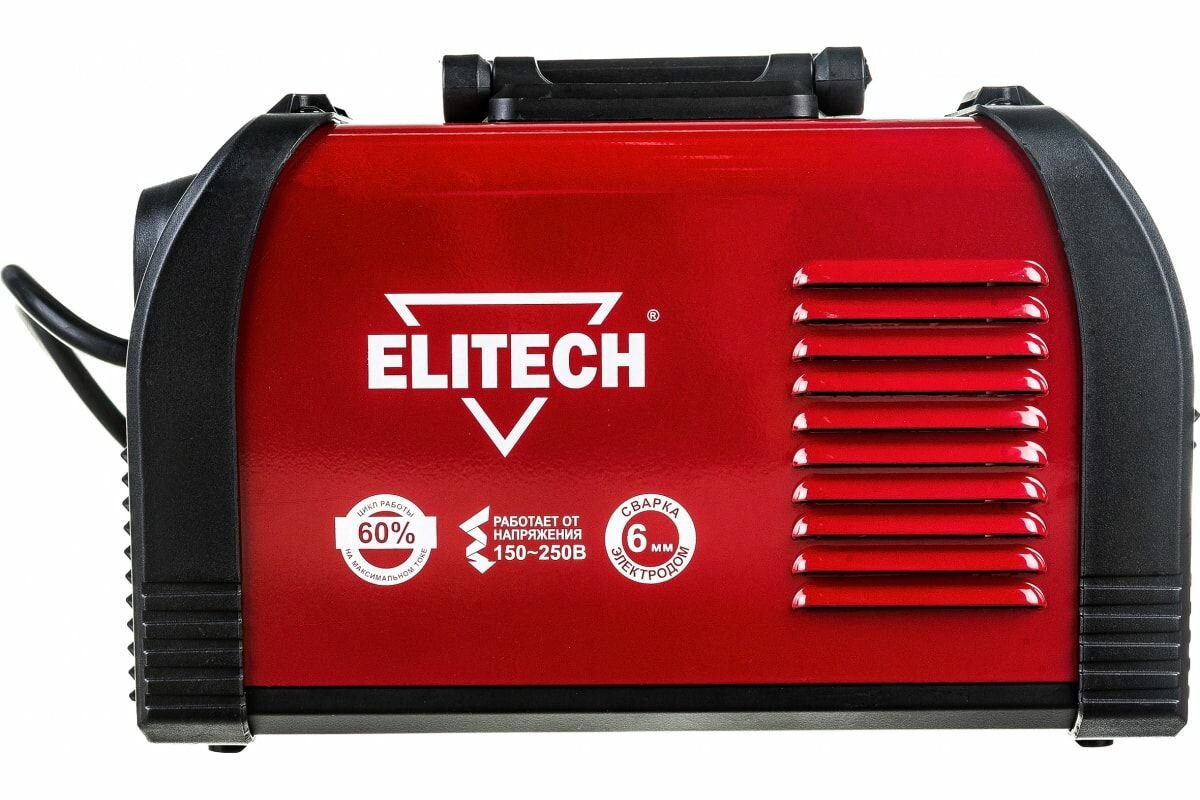 Изображение Сварочный инвертор ELITECH ИС 220М (140-250В,7.9кВт,20-220А, ПВ 220А/60%, LCD-дисплей)(Е1703.018.00)