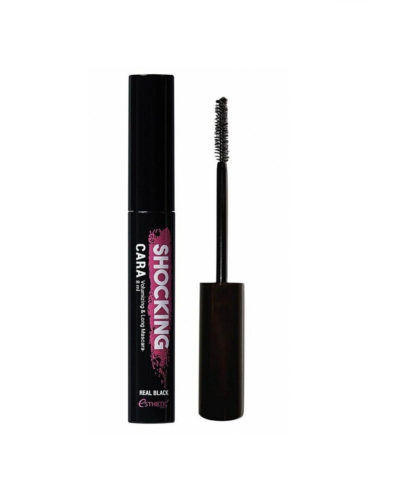 Esthetic House Тушь для ресниц Shocking Cara Volumizing and Long Mascara, real black