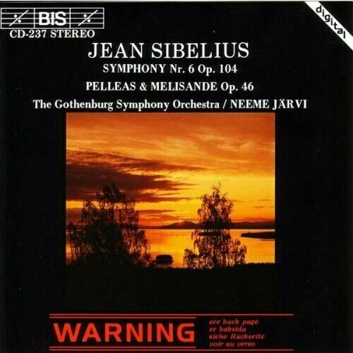 audio cd sibelius encore neeme jä AUDIO CD Sibelius - Symphony No.6 / Neeme Jarvi. 1 CD