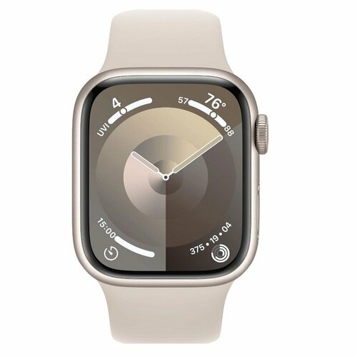 Смарт-часы Apple Watch Series 9 A2978, 41мм, Starlight Aluminium Case/Starlight S/B-S/L (MR8U3ZP/A)
