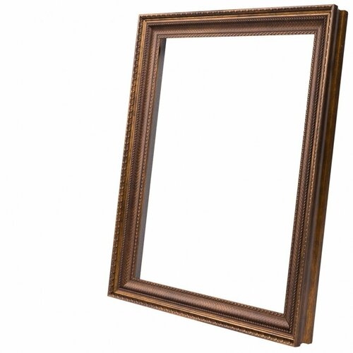 Рама багетная 40х50 см, шир. 37 мм, пластик, золотой фигурный с орнаментом, Б 988
