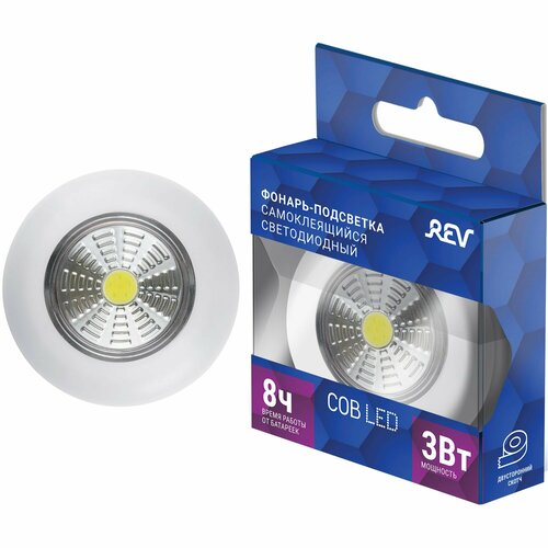 фото Светодиодный фонарь-подсветка pushlight 3 вт на батарейках, круг