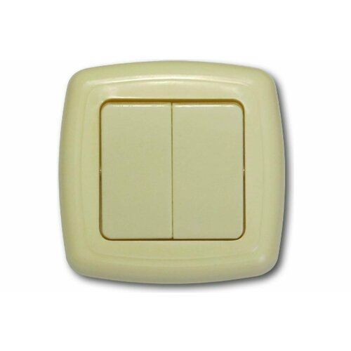 Двухклавишный выключатель ООО Ливны-Электро скрытой установки С2-006 УХЛ 4 слоновая кость ВСП 17