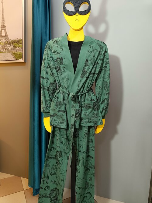 Пижама , размер 44-46, зеленый