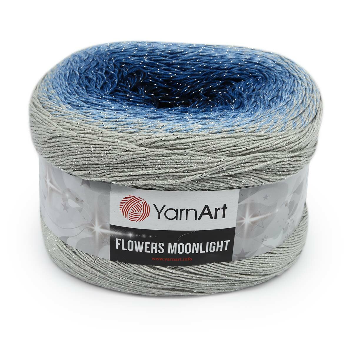 Пряжа для вязания YarnArt 'Flowers Moonlight' 260гр 1000м (53% хлопок, 43% полиакрил, 4% металлик) (3271 секционный), 2 мотка