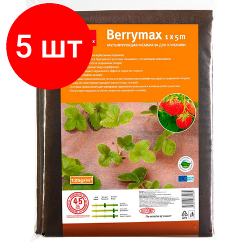 Комплект 5 штук, Мембрана для клубники PLANTEX BERRYMAX 1.0 x 5 m D14143858