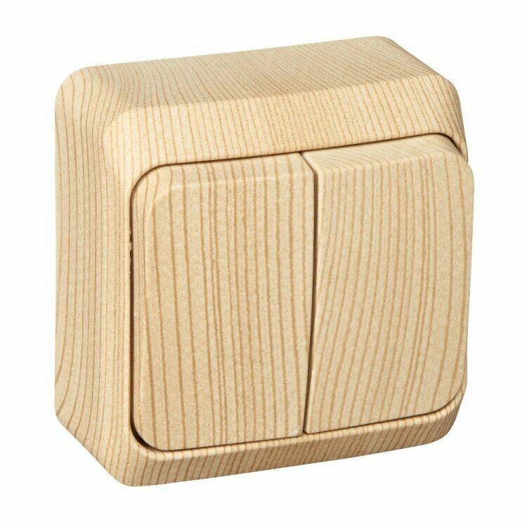 фото Выключатель 2-кл. откр. уст. 10А/250В Этюд Дача сосна