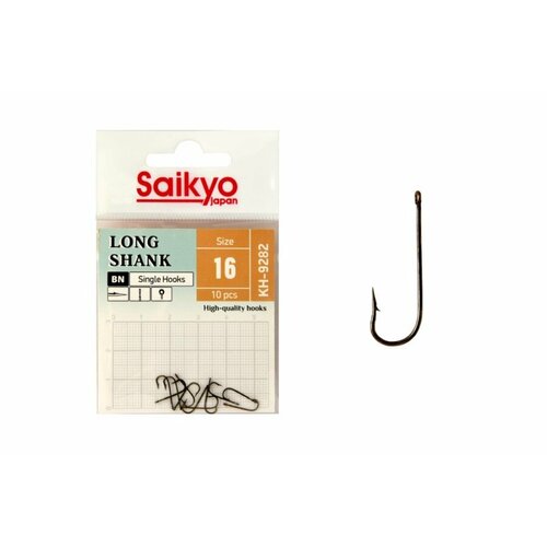 фото Крючки saikyo kh-9282 bn long shank №16 ( 1 упк. по 10 шт.)