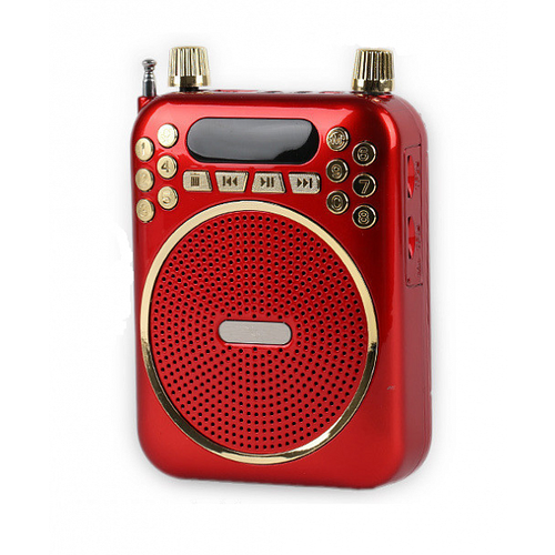 Мегафон рупор Rapture Cmik Kh-606 с Bluetooth, FM-радио, MP3 и записью голоса красный