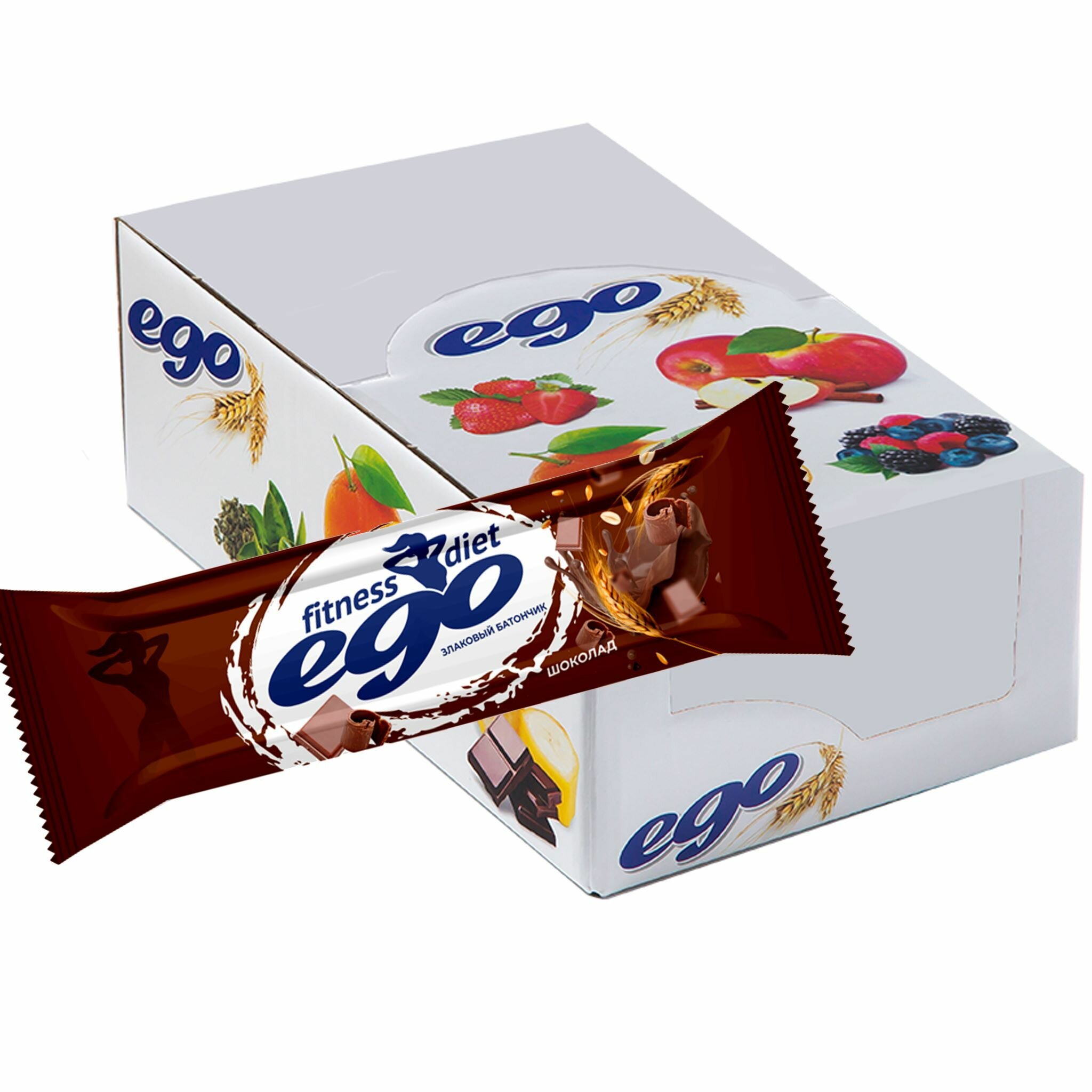 Батончик злаковый "Ego fitness" Гранола-Темный шоколад с витаминами и железом 8 шт по 27 гр - фотография № 4