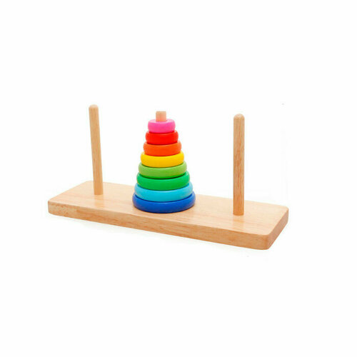 Пирамидка игрушка деревянная развивающая lats сортер геометрические формы большой