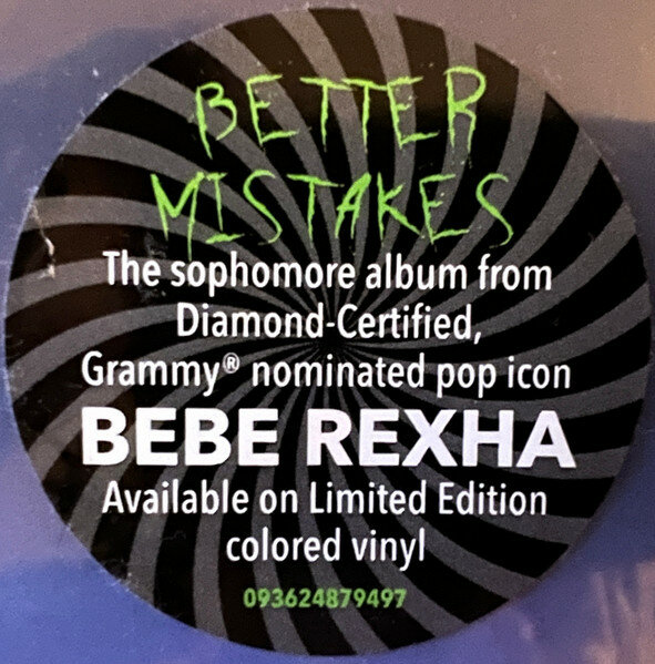 Виниловая Пластинка Rexha, Bebe Better Mistakes (0093624879497) Мистерия звука - фото №12