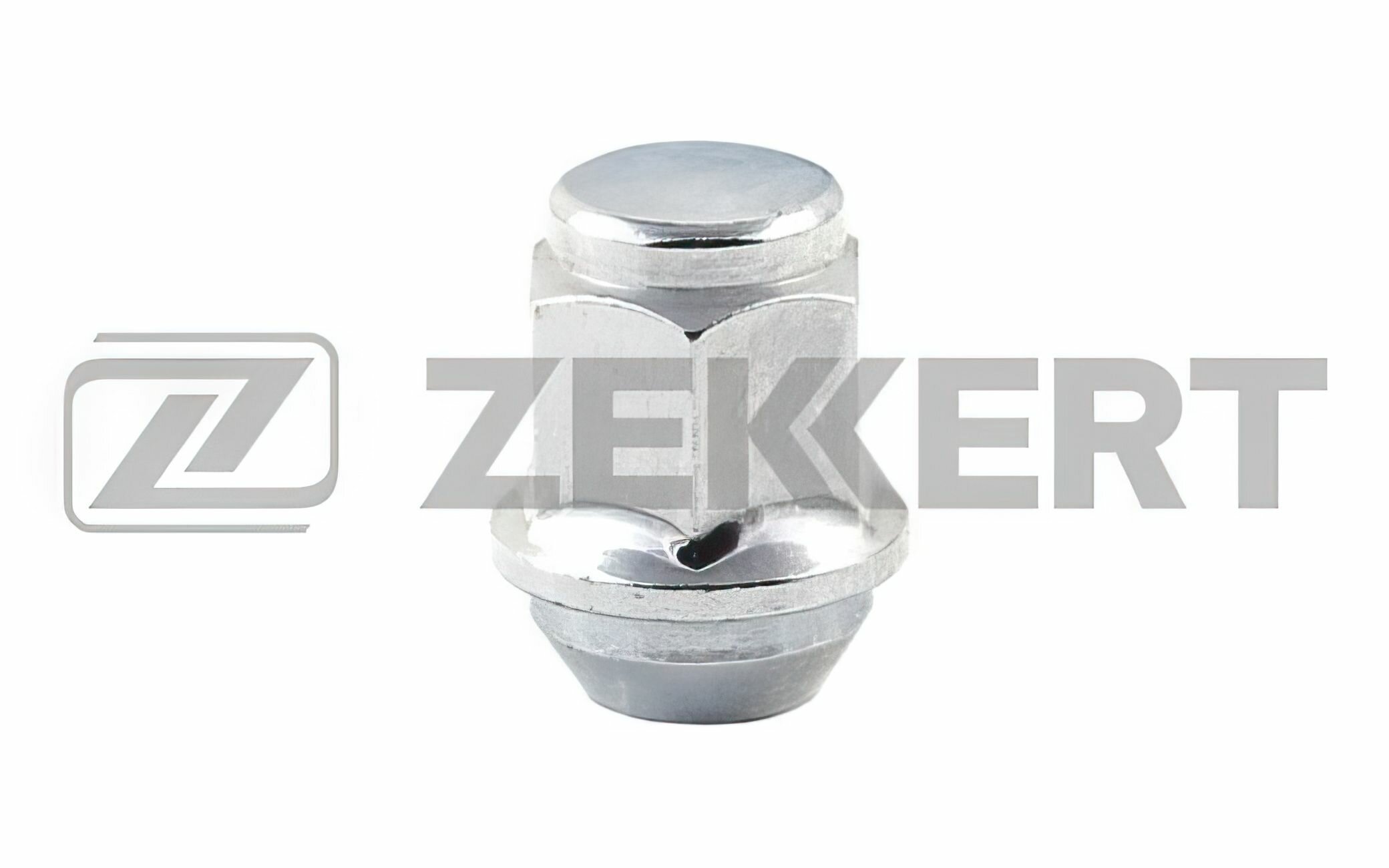 BE4102 Гайка колесная, конус, 12mm*1.50, L=35, ключ 21, Хром ZEKKERT