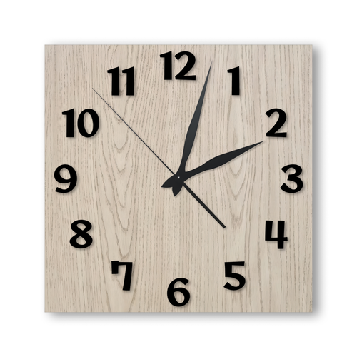 Деревянные настенные часы с УФ принтом 28см, бесшумные кварцевые интерьерные часы без стекла, открытые стрелки, бук