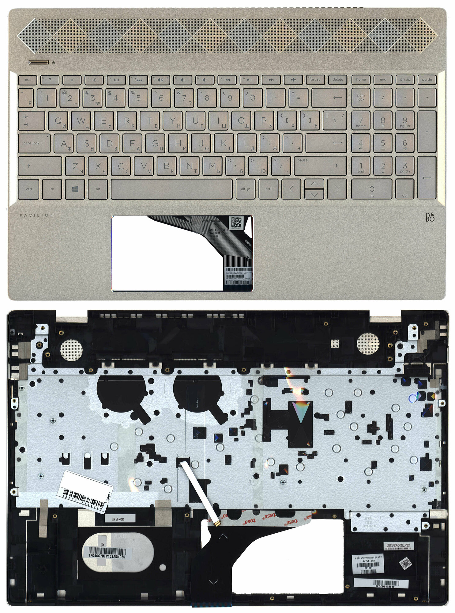 Клавиатура для ноутбука HP 15-CS 15-CW топкейс