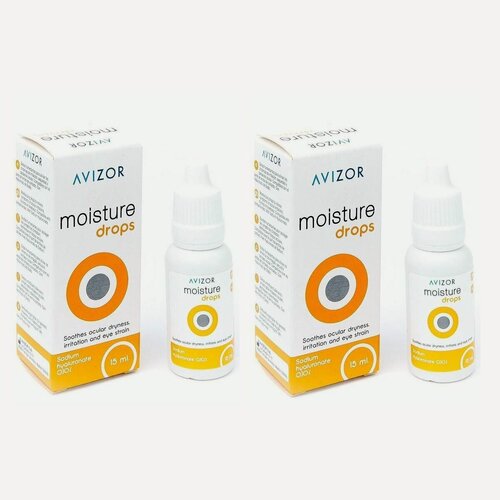 Изображение товара Капли для глаз Avizor Moisture Drops (Авизор Мойсчур Дропс) 15 мл - 2 шт.