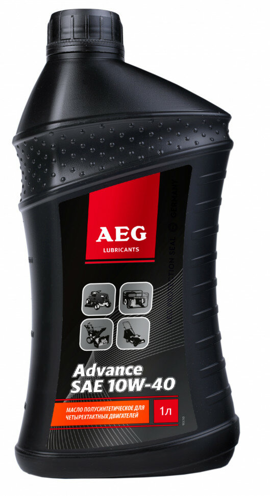 AEG Масло четырехтактное AEG SAE 10W40 полусинтетическое, API SJ/CF, 1л.