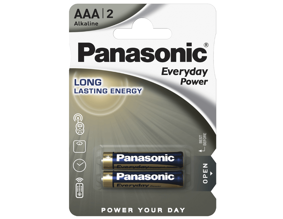 Батарейки Panasonic Everyday Power AAA щелочные 2 шт