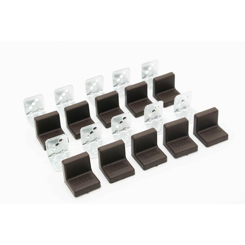 Уголок мебельный, 25*25 мм, с пластиковой заглушкой в комплекте, Grandis , цвет венге (10 штук)