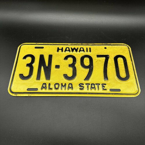 Автомобильный номер штата Гавайи, металл, краска, США, 1980-2000 гг. набор гирь г 2 210 металл пластик госметр ссср 1980 2000 гг