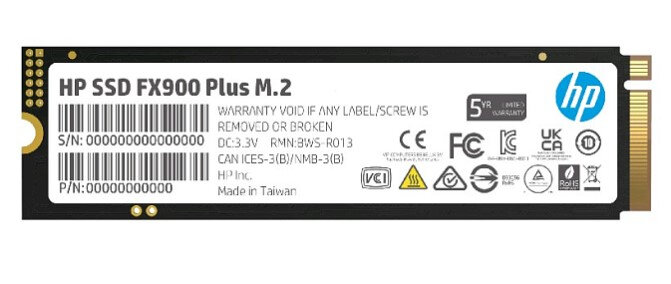 Диск SSD M.2 2280 512Gb HP FX900 Plus (PCI-E 4.0 x4, up to 6900/4500MBs,300TBW, NVMe)