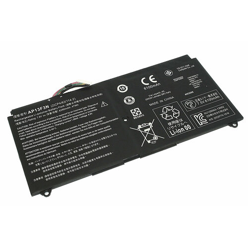 Аккумулятор для ноутбука Acer Aspire S7-392 (AP13F3N) 7.5V 6250mAh аккумулятор ap13f3n для acer aspire s7 391 6822 s7 392 s7 393