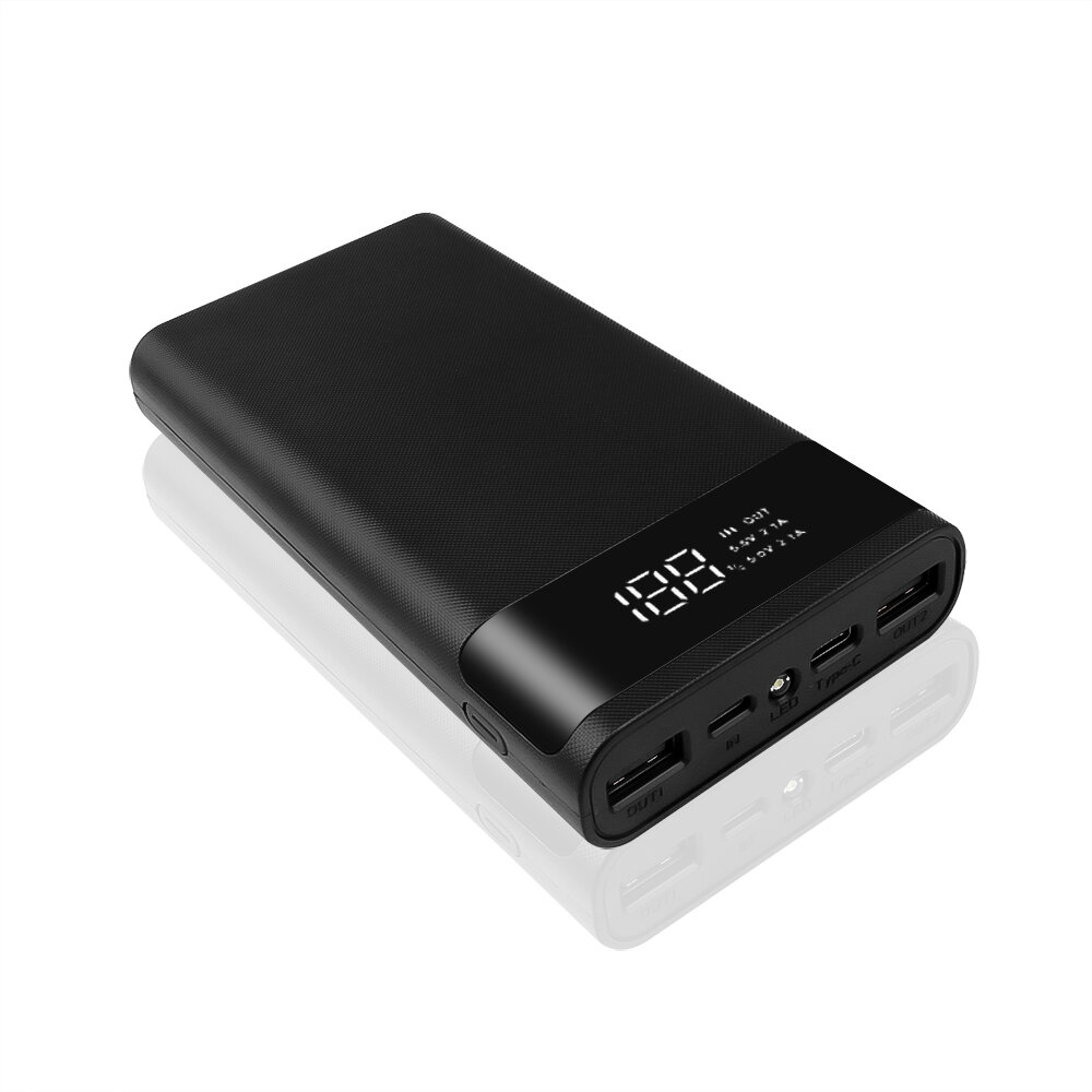 Корпус для PowerBank с двумя USB-портами 5 В 6*18650 чёрный