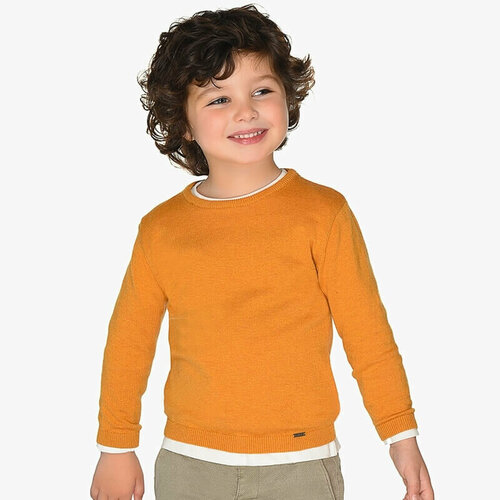 Свитер Mayoral, размер 98 (3 года), оранжевый свитер mayoral размер 3 года 98 см серый