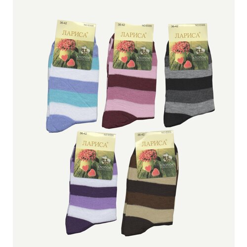фото Носки лариса, 5 пар, размер 36-41, мультиколор