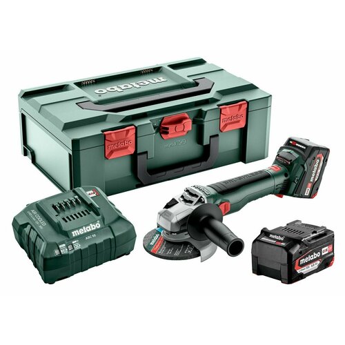 Аккумуляторная угловая шлифовальная машина УШМ Metabo в 18 LT BL 11-125 2x4. 0Ah