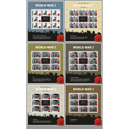 Почтовые марки Гибралтар 2014г. 100-летие начала Первой мировой войны Первая мировая Война, Военные MNH виллмотт г п первая мировая война