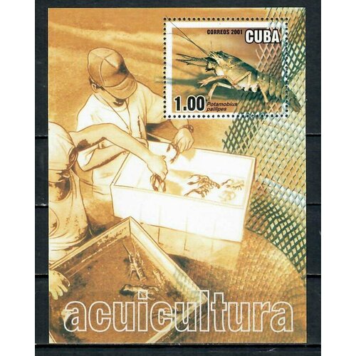 Почтовые марки Куба 2001г. Морские животные Морская фауна, Раки MNH