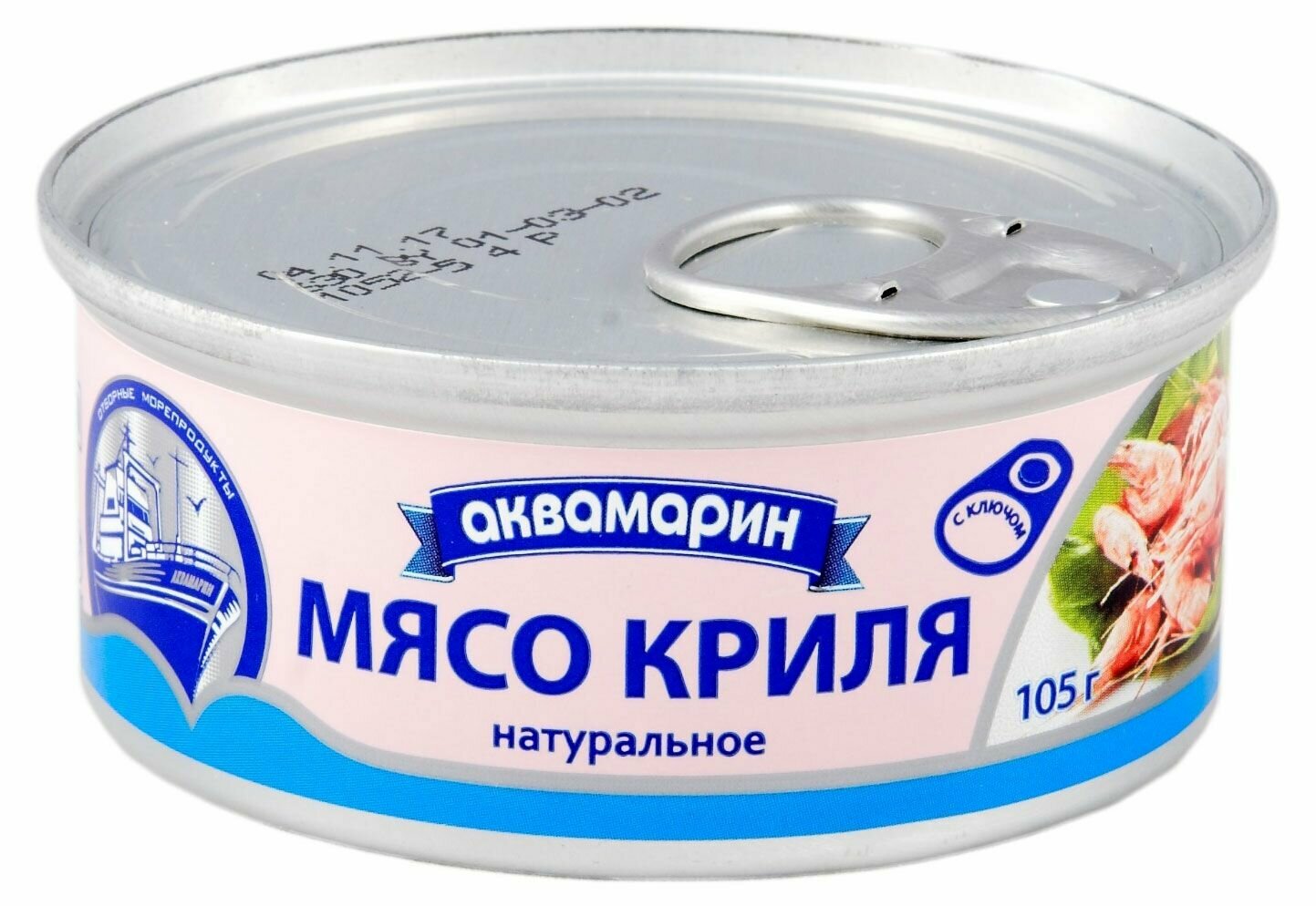 Мясо криля Аквамарин натуральные, 105 г, 3 шт