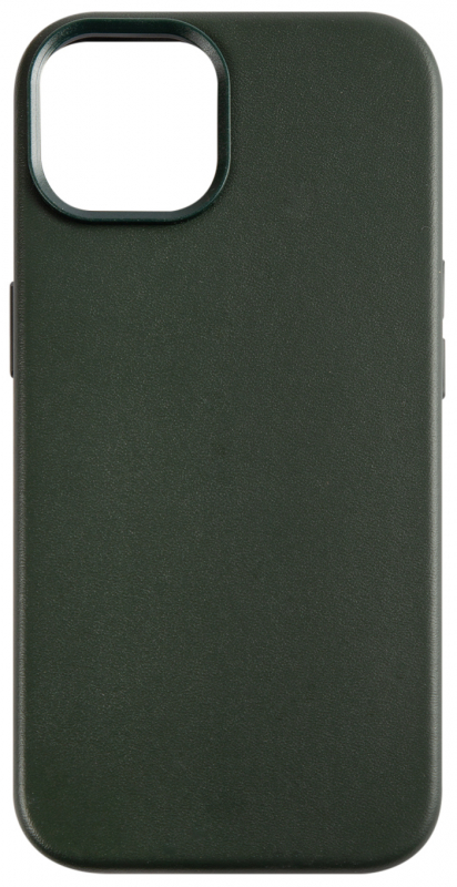 Чехол moonfish MagSafe для iPhone 14 plus, кожа, оливковый